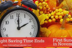 daylight savings time ends first sunday in november