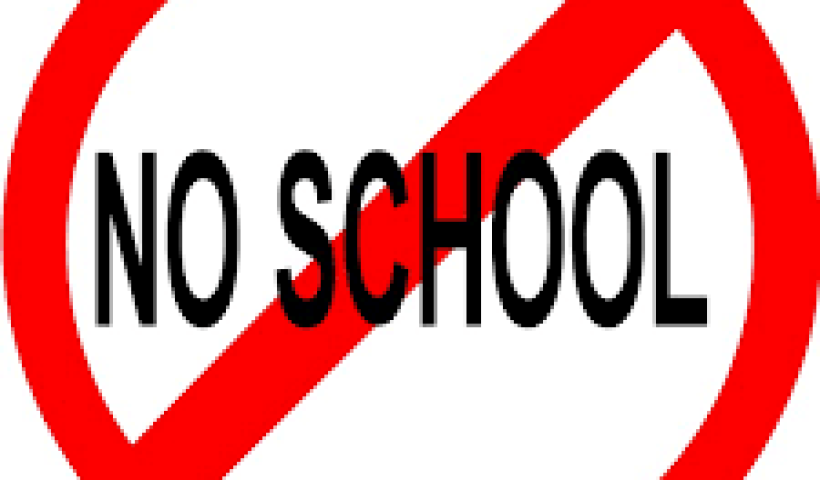 "No School" Sign